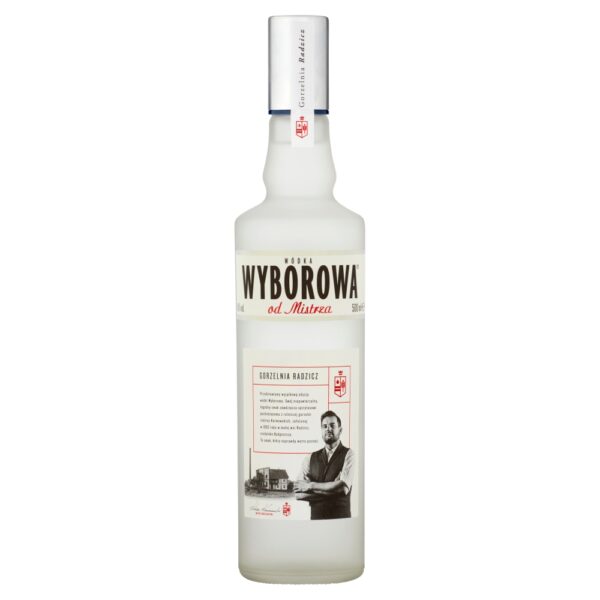 Wyborowa od Mistrza Vodka 0,5l, polska wóka, wódka żytnia, dystrybucja napojów alkoholowych i bezalkoholowych, hurtowa i detaliczna sprzedaż alkoholu