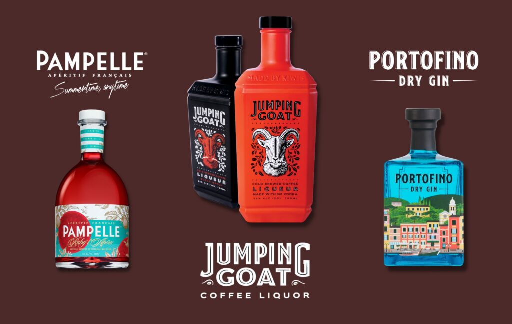 premium alcohol, pemium brands, Portofino, Pampelle, Jumping Goat
